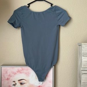 Grey blue bodysuit t-shirt